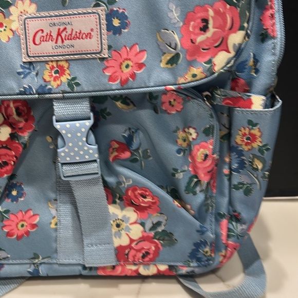 Original Cath Kidston London Backpack Bag Floral Flower Rose Print Adjustable - Picture 4 of 11